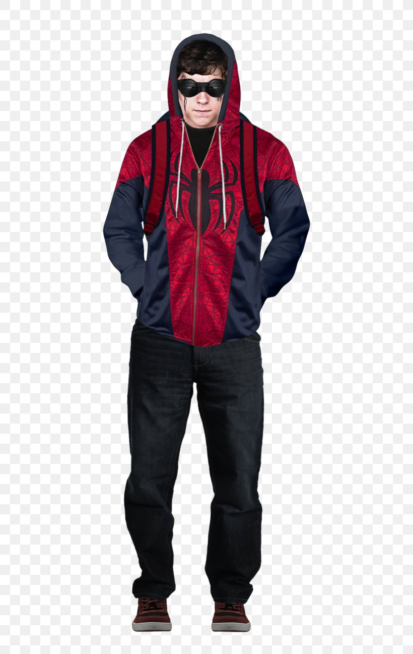 Spider-Man: Homecoming Hoodie Outerwear Symbiote, PNG, 616x1297px, Spiderman, Captain America Civil War, Comic Book, Costume, Hood Download Free