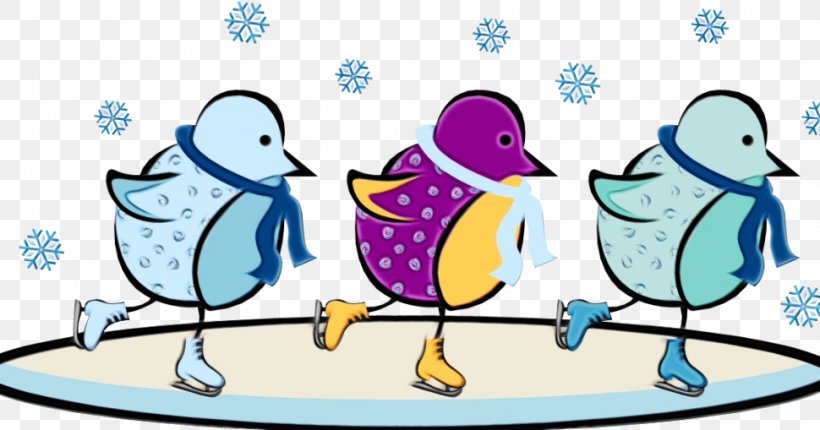 Penguin, PNG, 970x509px, Watercolor, Beak, Bird, Cartoon, Flightless Bird Download Free