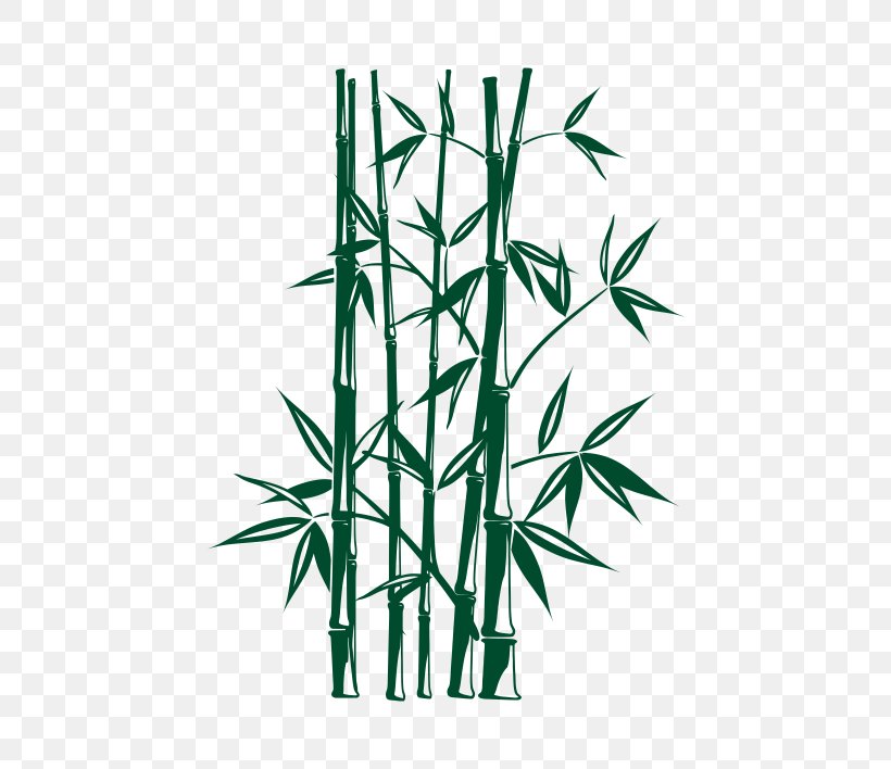 Wall Decal Decorative Arts Mural Bamboo, PNG, 570x708px, Wall Decal, Bamboo, Black And White, Branch, Decal Download Free