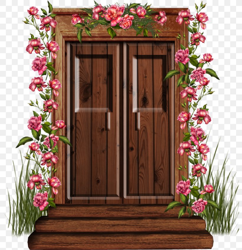 Door Clip Art, PNG, 800x847px, Door, Flower, Outdoor Structure, Sticker, Window Download Free