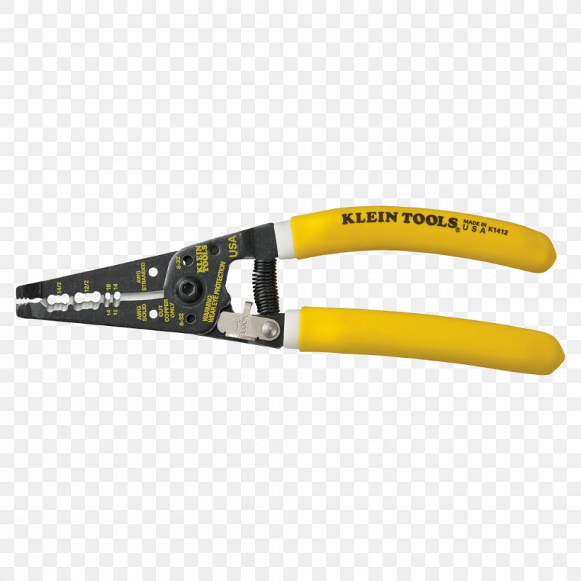 Hand Tool Wire Stripper Diagonal Pliers Klein Tools, PNG, 1000x1000px, Hand Tool, American Wire Gauge, Cutting Tool, Diagonal Pliers, Electrical Cable Download Free