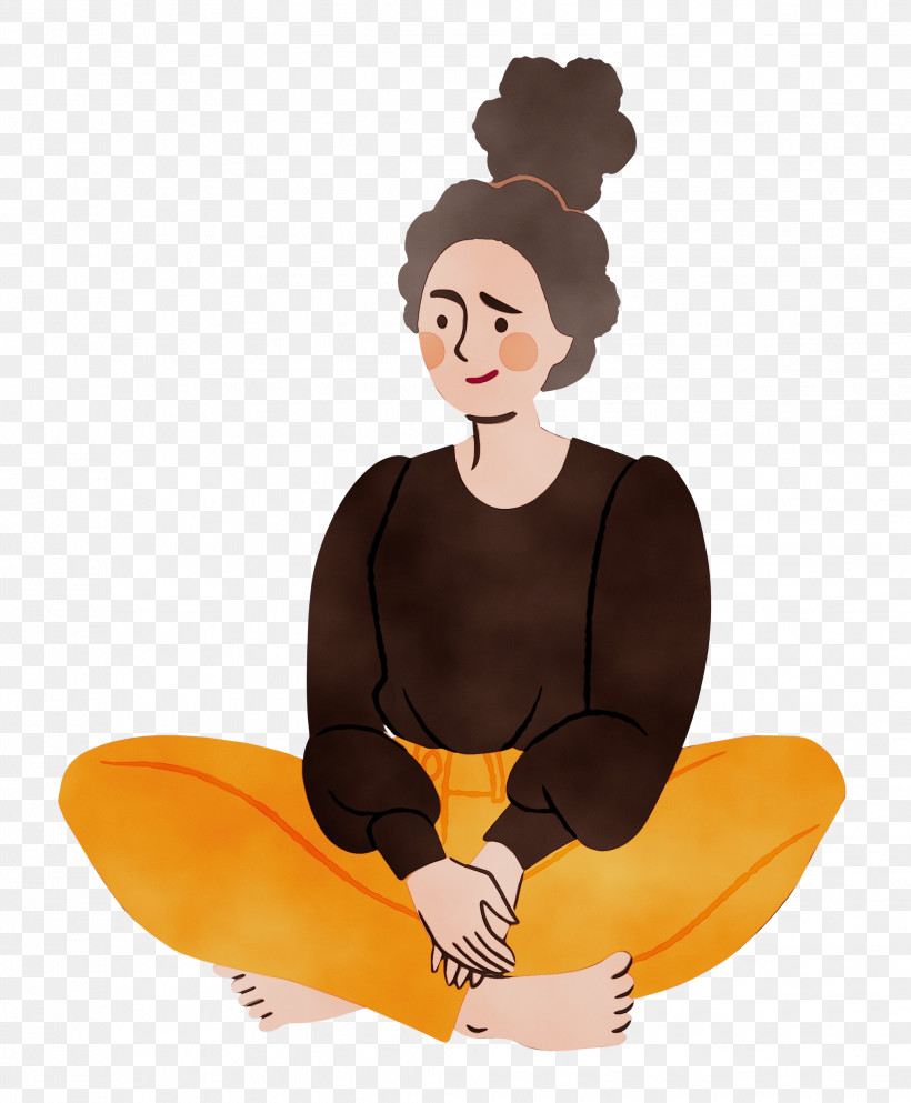 Physical Fitness Cartoon Sitting, PNG, 2064x2500px, Sitting, Cartoon, Lady, Paint, Physical Fitness Download Free