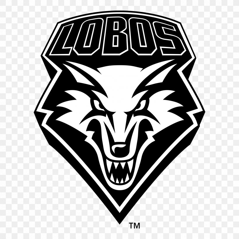 University Of New Mexico New Mexico Lobos Women's Basketball New Mexico Lobos Men's Basketball New Mexico Lobos Men's Soccer New Mexico Lobos Football, PNG, 2400x2400px, University Of New Mexico, American Football, Basketball, Black, Black And White Download Free