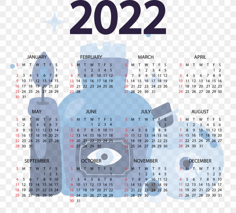 2022 Calendar Year 2022 Calendar Printable Year 2022 Calendar, PNG, 3000x2705px, Calendar System, Annual Calendar, Line, Month, Text Download Free