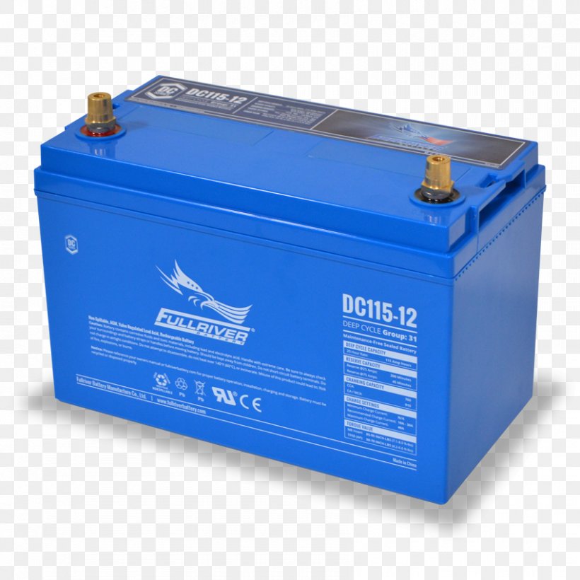 VRLA Battery Deep-cycle Battery Fullriver DC105-12 AGM Sealed 12V 105Ah Battery Electric Battery Ampere Hour, PNG, 850x850px, Vrla Battery, Ampere, Ampere Hour, Deepcycle Battery, Direct Current Download Free