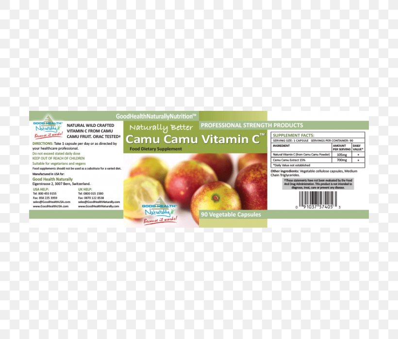 Camu Camu Ascorbic Acid Superfood Vitamin, PNG, 700x700px, Camu Camu, Apple, Ascorbic Acid, Auglis, Brand Download Free