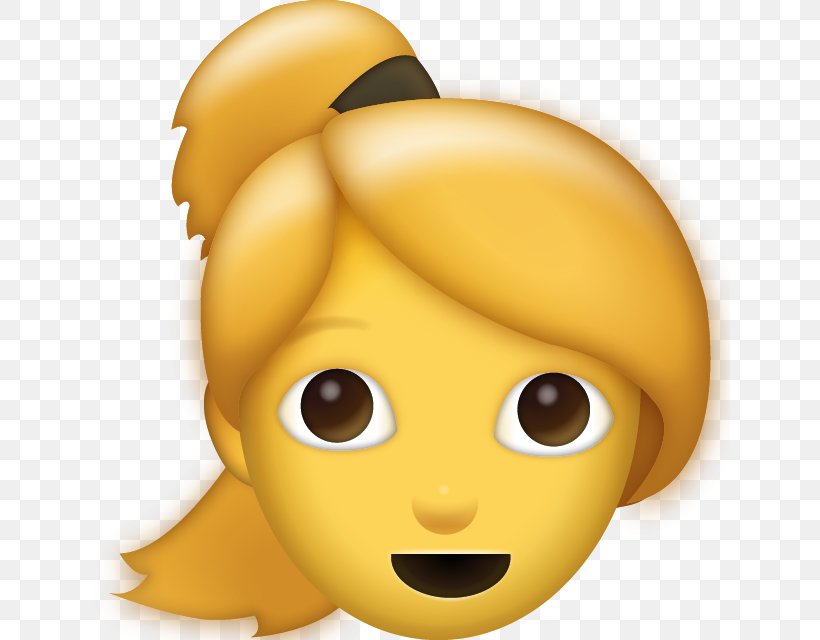 Emoji IPhone Ponytail, PNG, 640x640px, Emoji, Cartoon, Cheek, Close Up, Computer Download Free