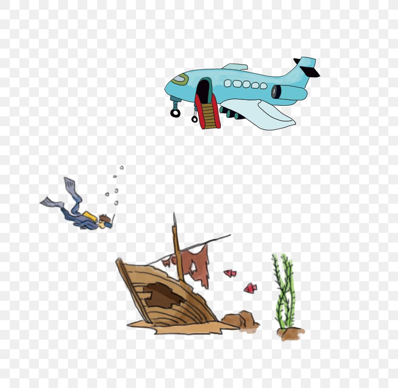 Airplane Beach Illustration, PNG, 800x800px, Airplane, Aircraft, Beach, Bird, Cartoon Download Free