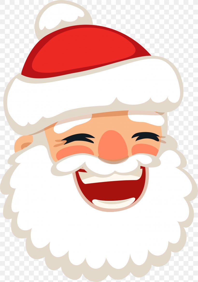 Santa Claus Laughter Christmas Clip Art, PNG, 3001x4274px, Santa Claus, Art, Cartoon, Cheek, Christmas Download Free