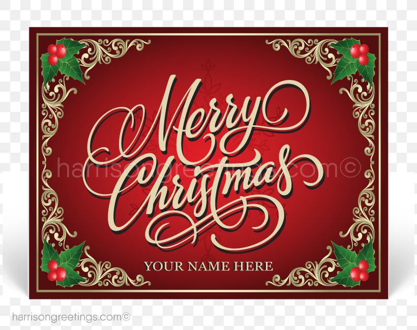 Christmas Card Greeting & Note Cards Post Cards Christmas Day Santa Claus, PNG, 810x648px, Christmas Card, Art, Calligraphy, Christmas, Christmas And Holiday Season Download Free