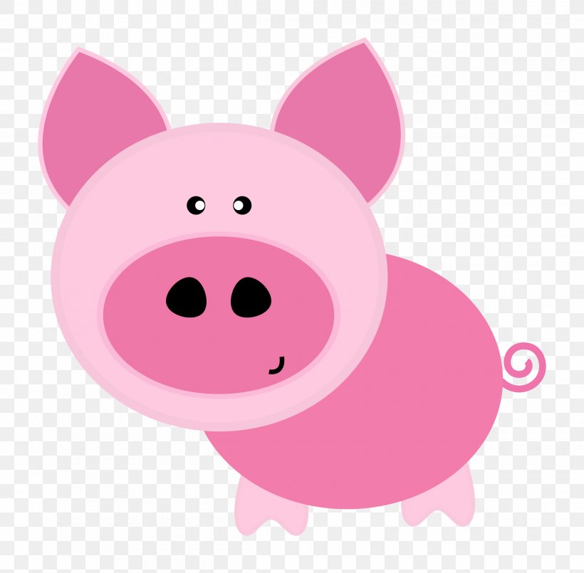 Domestic Pig Cuteness Free Content Clip Art, PNG, 2400x2357px, Domestic Pig, Blog, Carnivoran, Cartoon, Cuteness Download Free