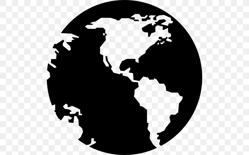 Earth Cartoon Drawing, PNG, 512x512px, Silhouette, Blackandwhite, Drawing, Earth, Globe Download Free