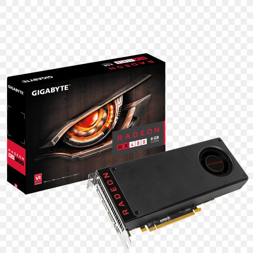 Graphics Cards & Video Adapters Gigabyte Technology Radeon GDDR5 SDRAM PCI Express, PNG, 1000x1000px, Graphics Cards Video Adapters, Amd Crossfirex, Amd Radeon 400 Series, Car Subwoofer, Computer Download Free