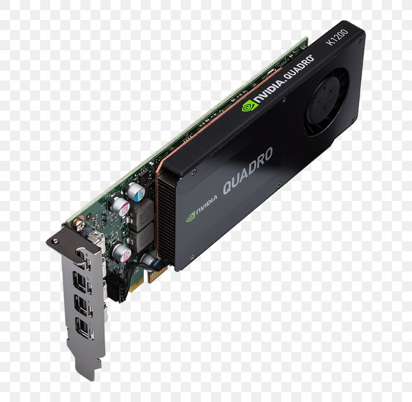 Graphics Cards & Video Adapters NVIDIA Quadro K1200 GDDR5 SDRAM PNY Technologies, PNG, 800x800px, Graphics Cards Video Adapters, Computer Component, Cuda, Displayport, Electronic Device Download Free
