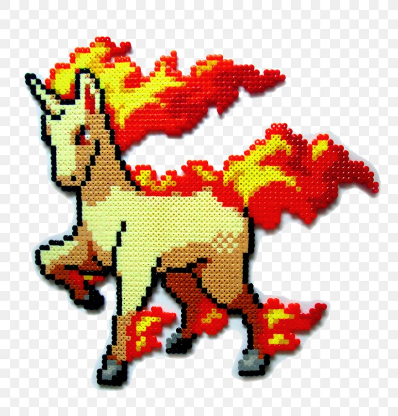 Perler Beads Rapidash Ponyta Pokémon, PNG, 800x858px, Bead, Art, Charizard, Craft, Deer Download Free