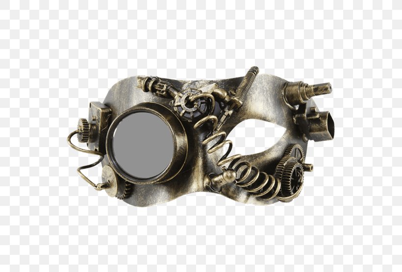 Silver Steampunk Halloween Mask Monocle, PNG, 555x555px, Silver, Gear, Halloween, Hardware, Mask Download Free