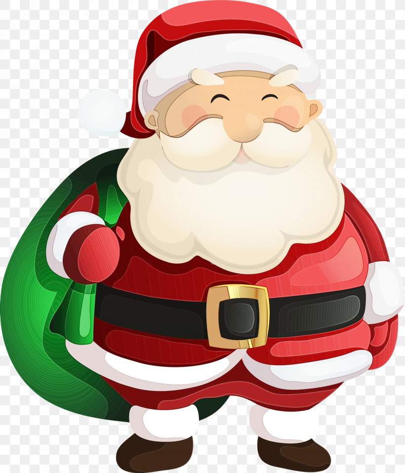 Santa Claus, PNG, 2570x3000px, Watercolor, Cartoon, Christmas, Paint, Santa Claus Download Free
