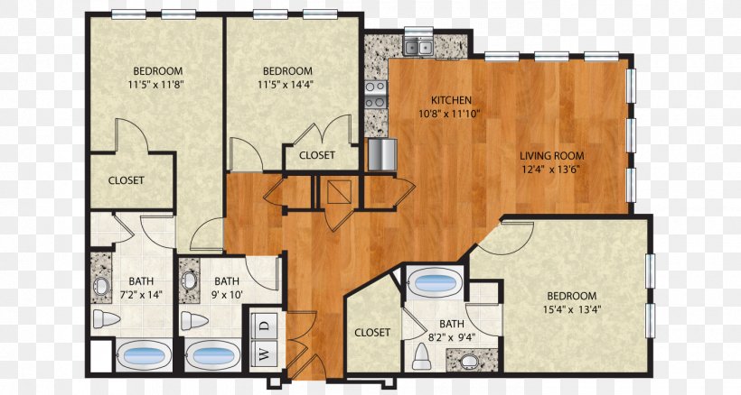 The Ivy Residences At Health Village Floor Plan Apartment Winyah Drive SunRail, PNG, 1400x748px, Floor Plan, Apartment, Area, Bed, Brochure Download Free