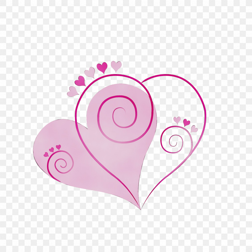Pink Heart Snail Line Magenta, PNG, 2000x2000px, Watercolor, Circle, Heart, Line, Logo Download Free