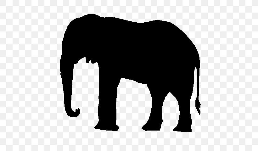 African Elephant Indian Elephant Black & White, PNG, 640x480px, African Elephant, Animal Figure, Black, Black M, Black White M Download Free