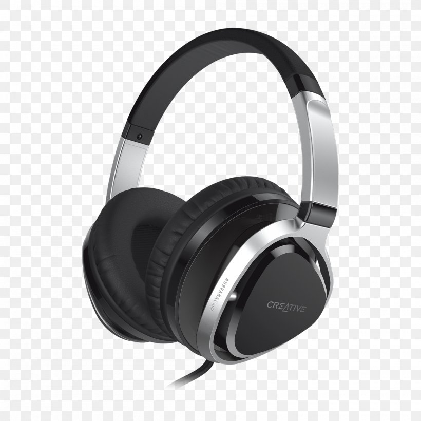 Microphone Creative AURVANA LIVE! 2 Headset Headphones Creative Technology, PNG, 2000x2000px, Microphone, Active Noise Control, Audio, Audio Equipment, Consumer Electronics Download Free