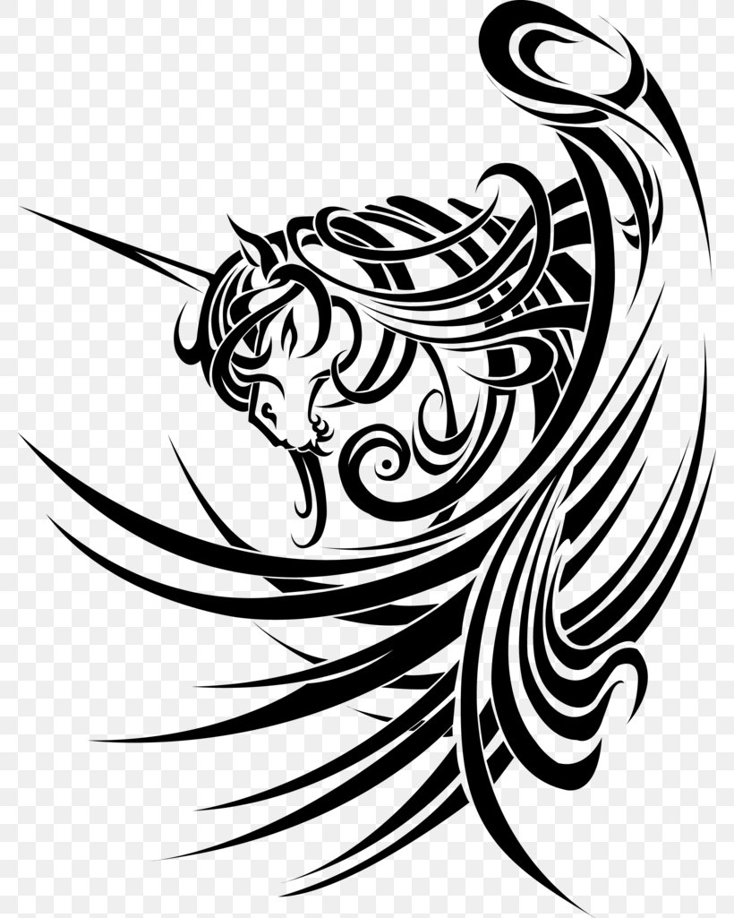 Tattoo Unicorn Horse Pegasus Tribe, PNG, 780x1025px, Tattoo, Art, Artwork,  Beak, Bird Download Free