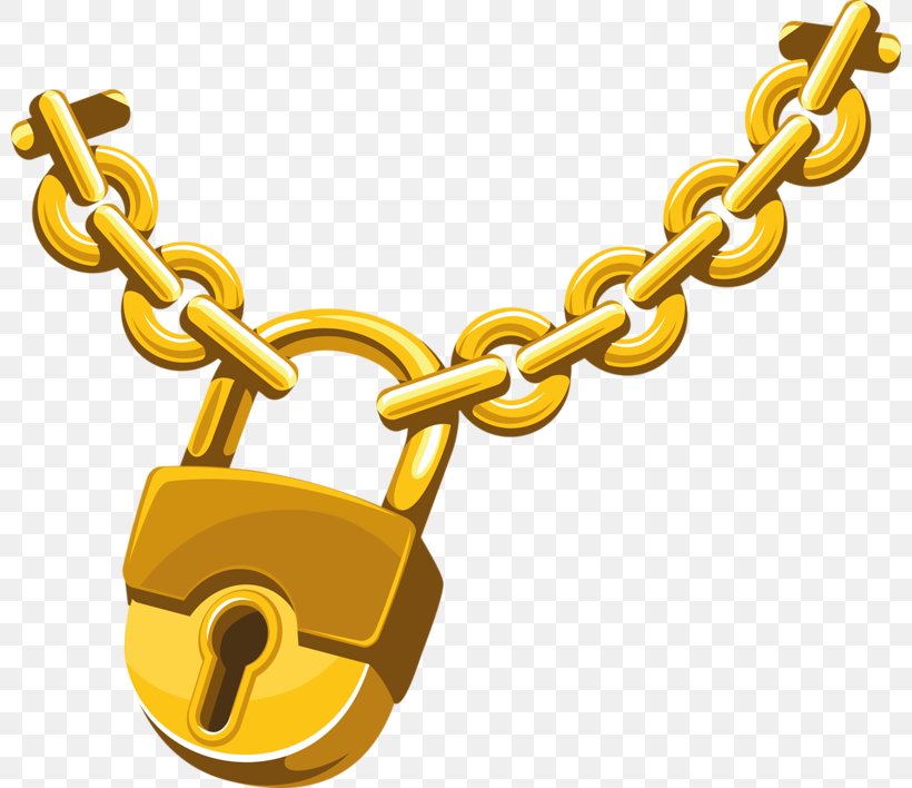 Chain Lock Clip Art, PNG, 800x708px, Chain, Cartoon, Chainlock, Door Chain, Gold Download Free