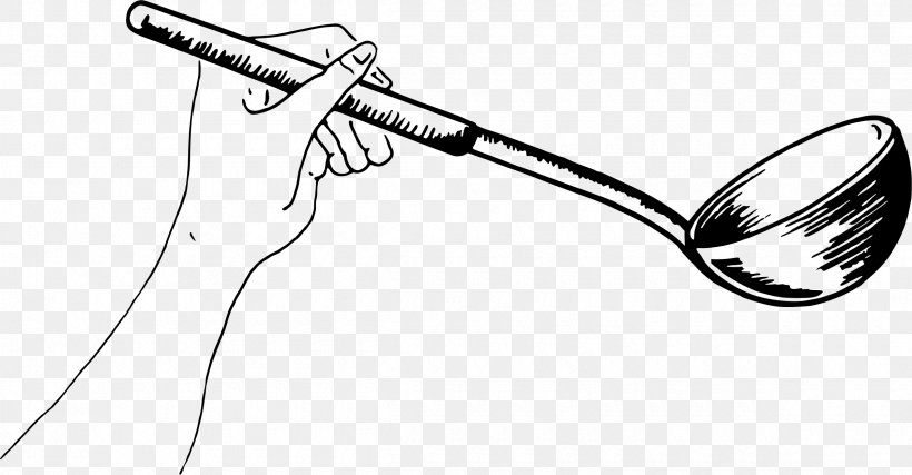 Drawing Ladle Clip Art, PNG, 2400x1250px, Drawing, Art, Artwork, Black And White, Coloring Book Download Free