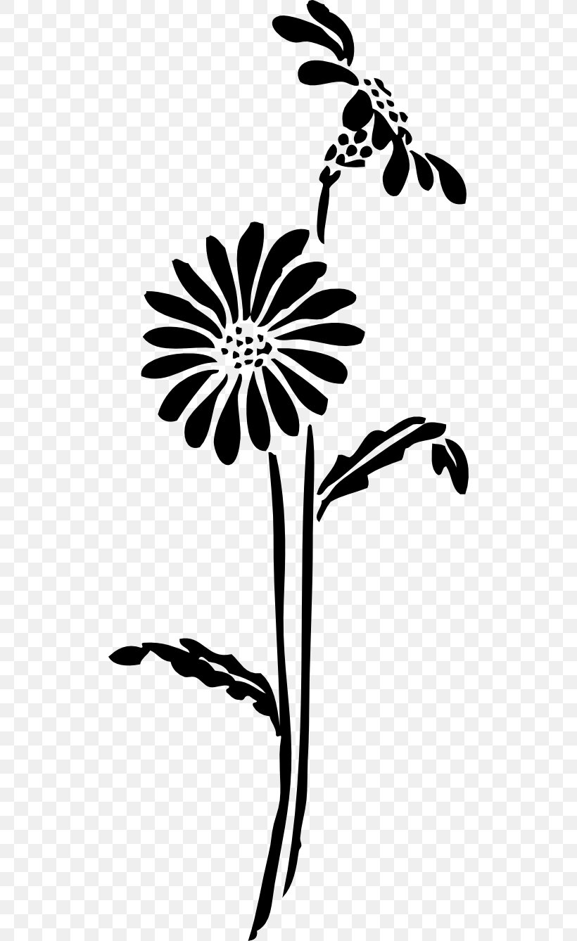 Flower Silhouette Clip Art, PNG, 512x1338px, Flower, Art, Black, Black And White, Branch Download Free