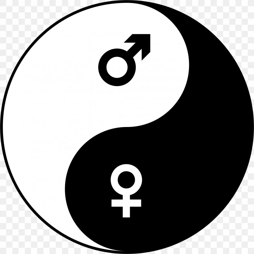 Yin And Yang Gender Symbol Female Clip Art, PNG, 2234x2234px, Yin And Yang, Area, Black And White, Brand, Female Download Free