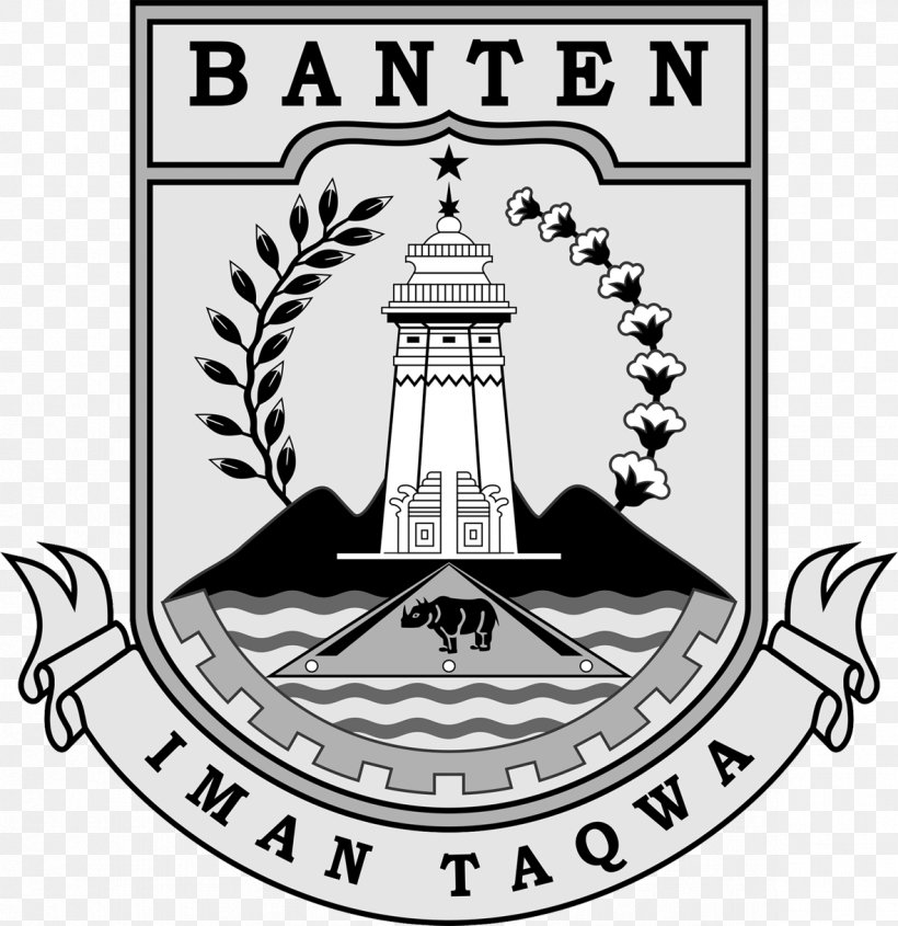Lambang Banten Black And White Clip Art Logo, PNG, 1181x1218px, Banten, Black, Black And White, Brand, Color Download Free