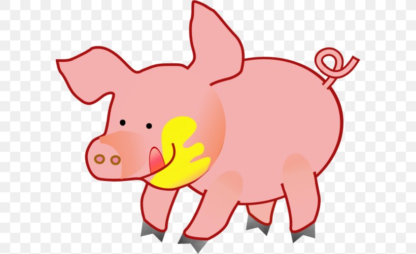 Pig Clip Art, PNG, 600x502px, Pig, Animal Figure, Artwork, Document, Mammal Download Free