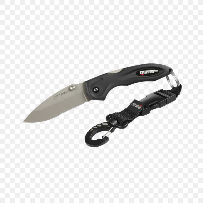 Knife Mares Diving Equipment Scuba Set Underwater Diving, PNG, 1024x1024px, Knife, Blade, Buoyancy Compensators, Cold Weapon, Cressisub Download Free