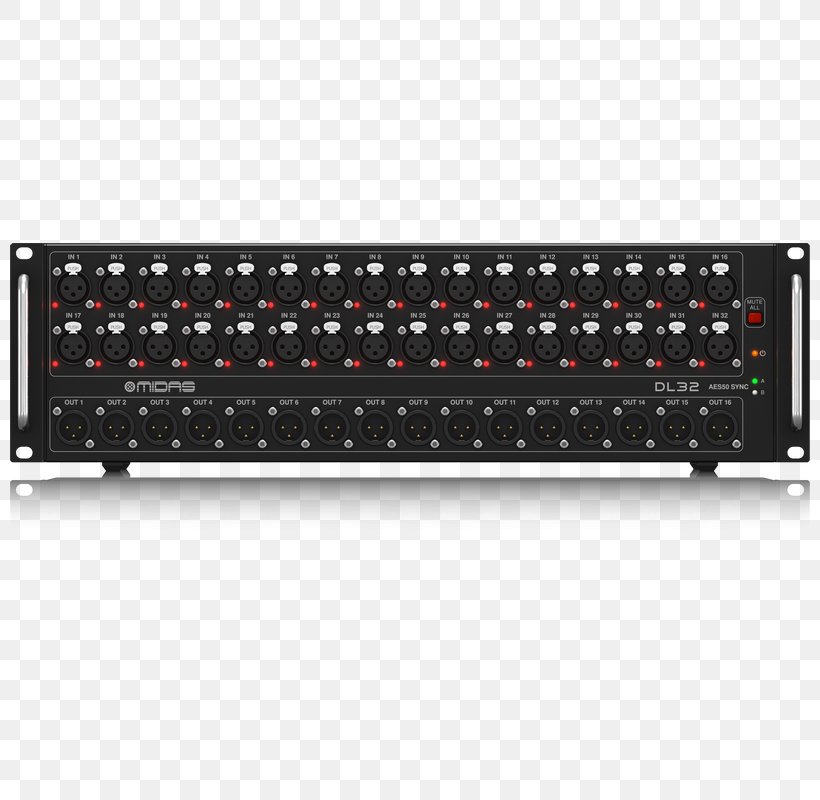 Microphone Stage Box Midas Consoles Audio Mixers Digital Mixing Console, PNG, 800x800px, Microphone, Audio, Audio Equipment, Audio Mixers, Audio Multicore Cable Download Free
