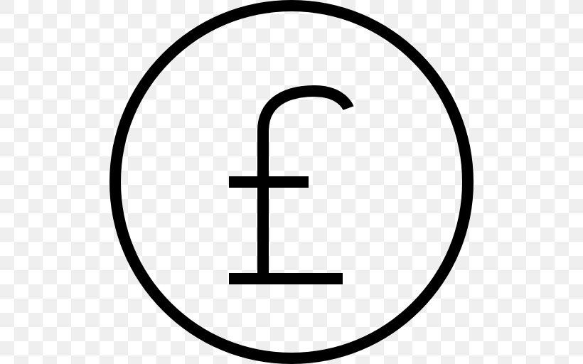 Pound Sterling Lira Pound Sign Currency Symbol, PNG, 512x512px, Pound Sterling, Area, Bank, Black And White, Business Download Free