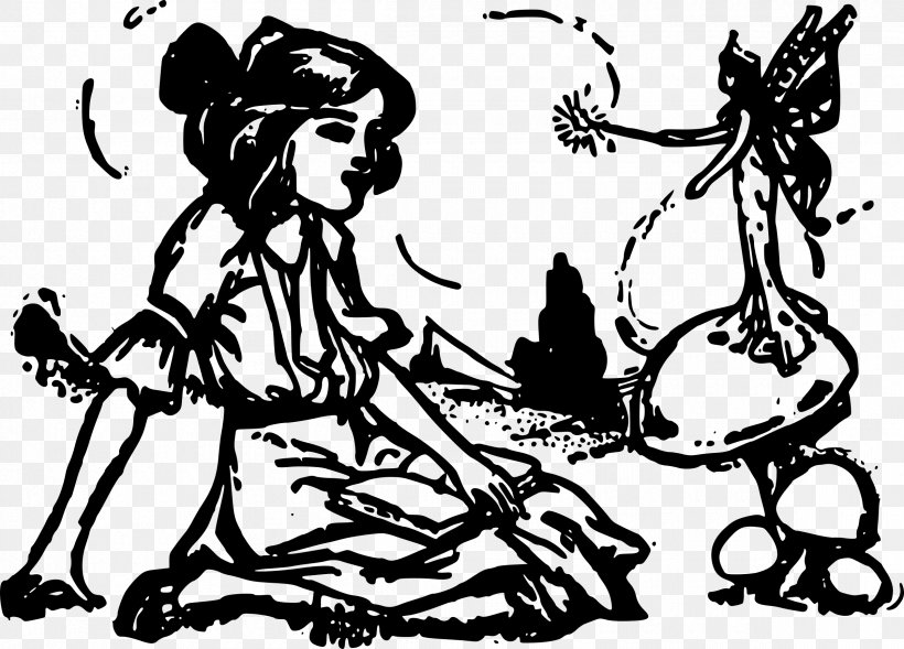 Fairy Tale Clip Art, PNG, 2400x1724px, Fairy Tale, Art, Artwork, Black And White, Cartoon Download Free