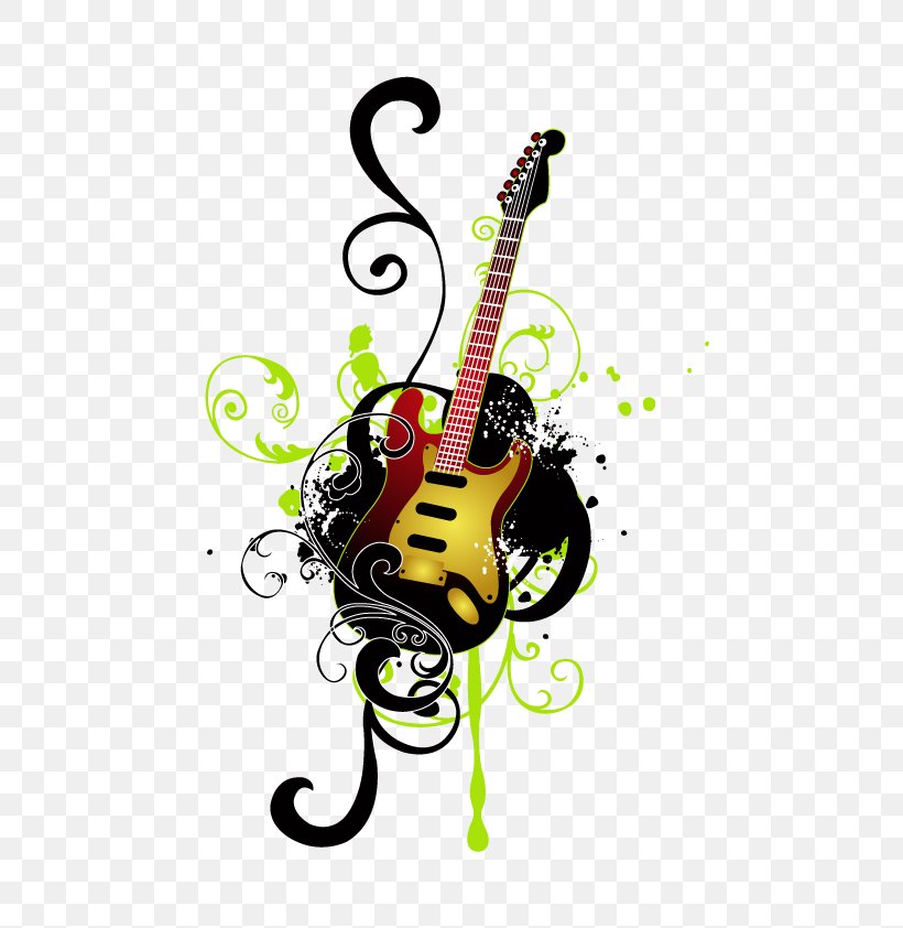 Guitar Musical Instrument Illustration, PNG, 595x842px, Watercolor, Cartoon, Flower, Frame, Heart Download Free