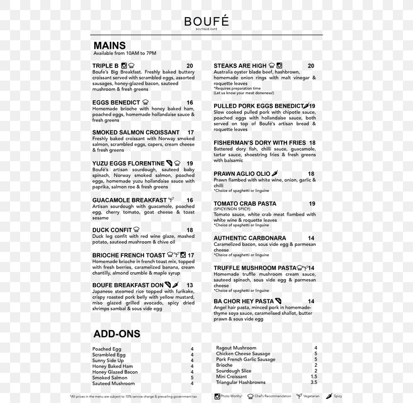 Menu Boufe Boutique Cafe Pasta Document, PNG, 566x800px, Menu, Area, Black And White, Cafe, Dessert Download Free