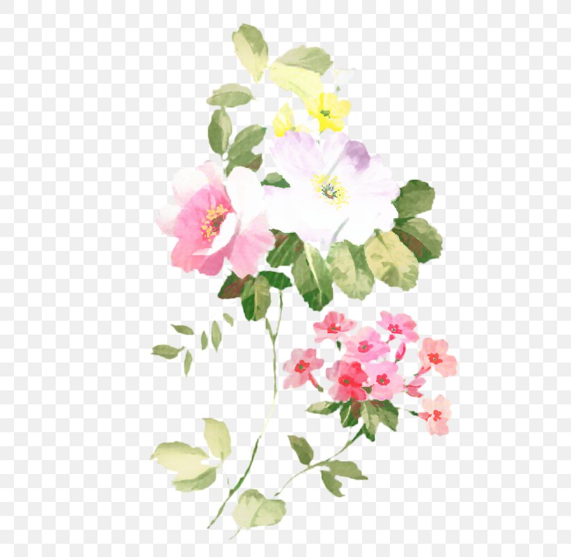 Watercolor Pink Flowers, PNG, 499x799px, Cabbage Rose, Artificial Flower, Blossom, Branch, Camellia Download Free