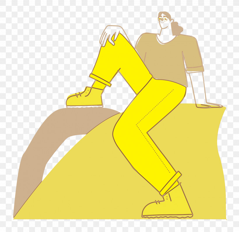 Cartoon Yellow Shoe Line H&m, PNG, 2500x2431px, Watercolor, Cartoon, Geometry, Hm, Line Download Free