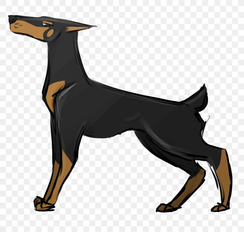 Cartoon Dog, PNG, 1263x1200px, Dobermann, Ancient Dog Breeds, Black And Tan Terrier, Breed, Dog Download Free
