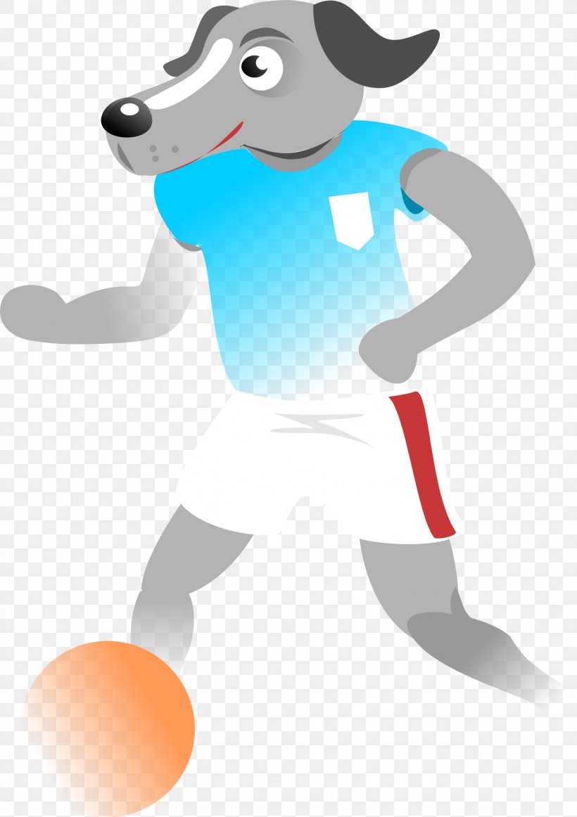 Dog Football Sport Clip Art, PNG, 1354x1920px, Dog, Ball, Blue, Cartoon, Dog Like Mammal Download Free