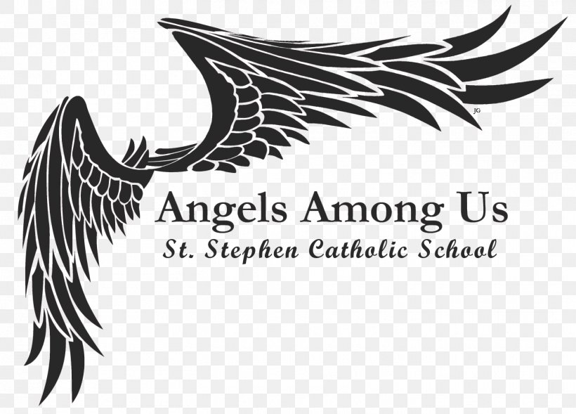 St Stephens Catholic School Logo Saint Stephen Circle, PNG, 1455x1046px, School, Angels Among Us, Beak, Bird, Black And White Download Free