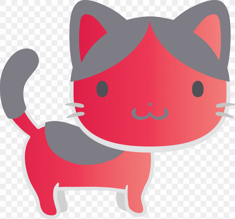 Cartoon Snout Cat Whiskers Tail, PNG, 3000x2795px, Cartoon, Cat, Snout, Tail, Whiskers Download Free