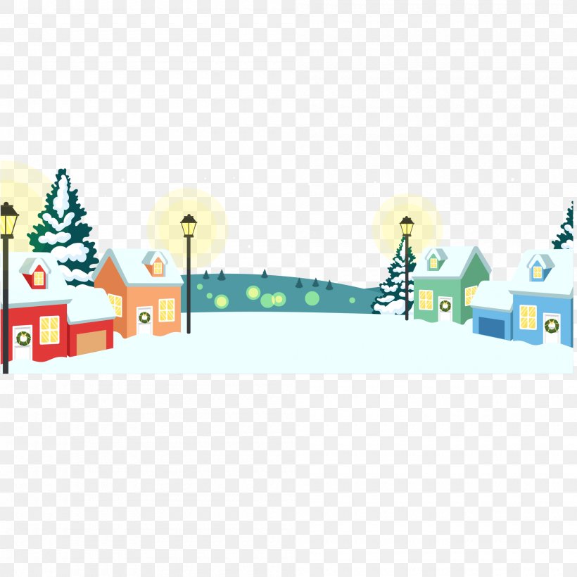 Christmas Village, PNG, 2000x2000px, Christmas, Area, Art, Border, Cartoon Download Free