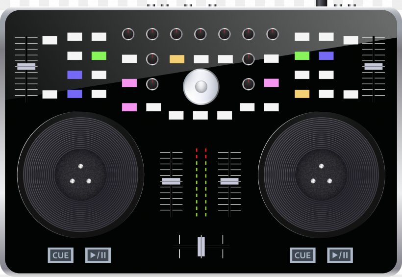 Vestax Disc Jockey DJ Controller MIDI Audio Control Surface, PNG, 2337x1613px, Watercolor, Cartoon, Flower, Frame, Heart Download Free