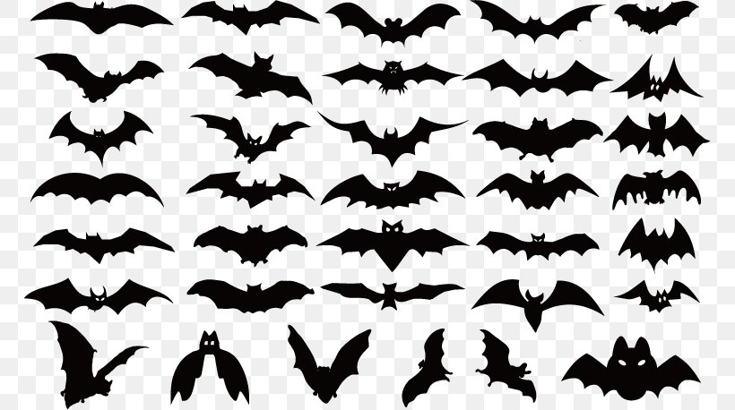 Bat Halloween Jack-o-lantern Clip Art, PNG, 767x458px, Bat, Black And White, Butterfly, Ghost, Halloween Download Free