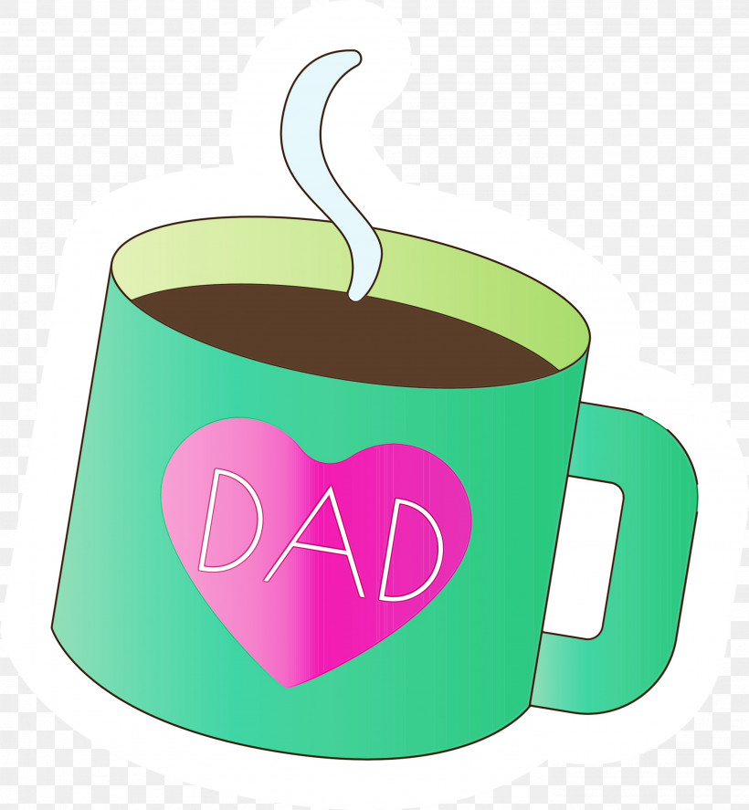 Coffee Cup, PNG, 2772x3000px, Fathers Day, Coffee, Coffee Cup, Cup, Green Download Free