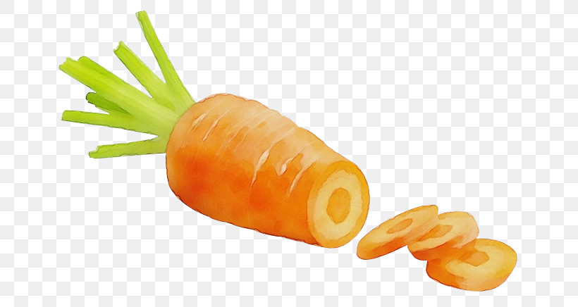 Baby Carrot Vegetable Natural Food Garnish, PNG, 680x436px, Watercolor, Baby Carrot, Garnish, Natural Food, Paint Download Free