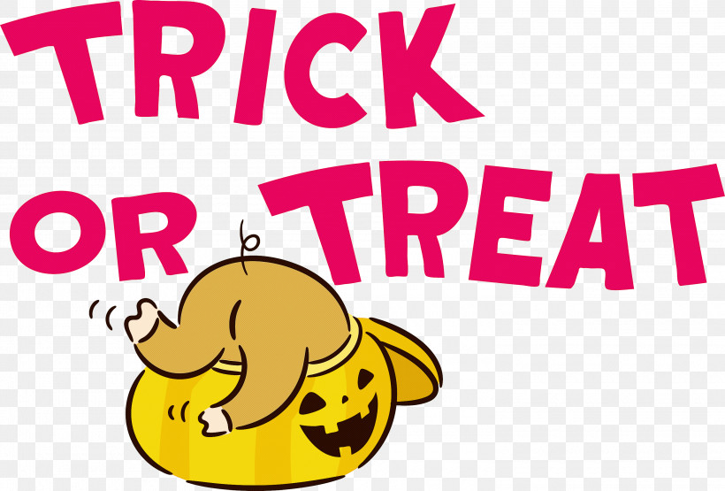TRICK OR TREAT Halloween, PNG, 3000x2031px, Trick Or Treat, Behavior, Cartoon, Halloween, Happiness Download Free